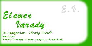 elemer varady business card