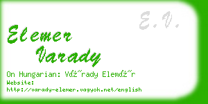 elemer varady business card